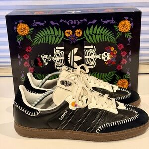 Adidas Samba OG Dia de Muertos Pack Black and White Sneakers men’s size 11M